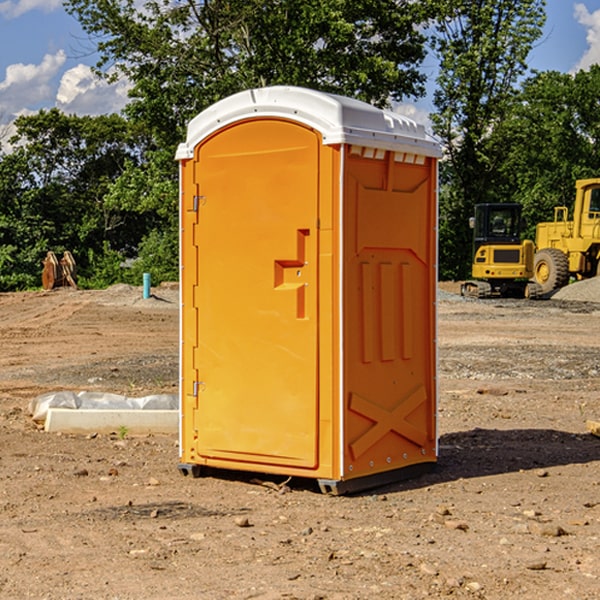 how often are the portable toilets cleaned and serviced during a rental period in Crawford